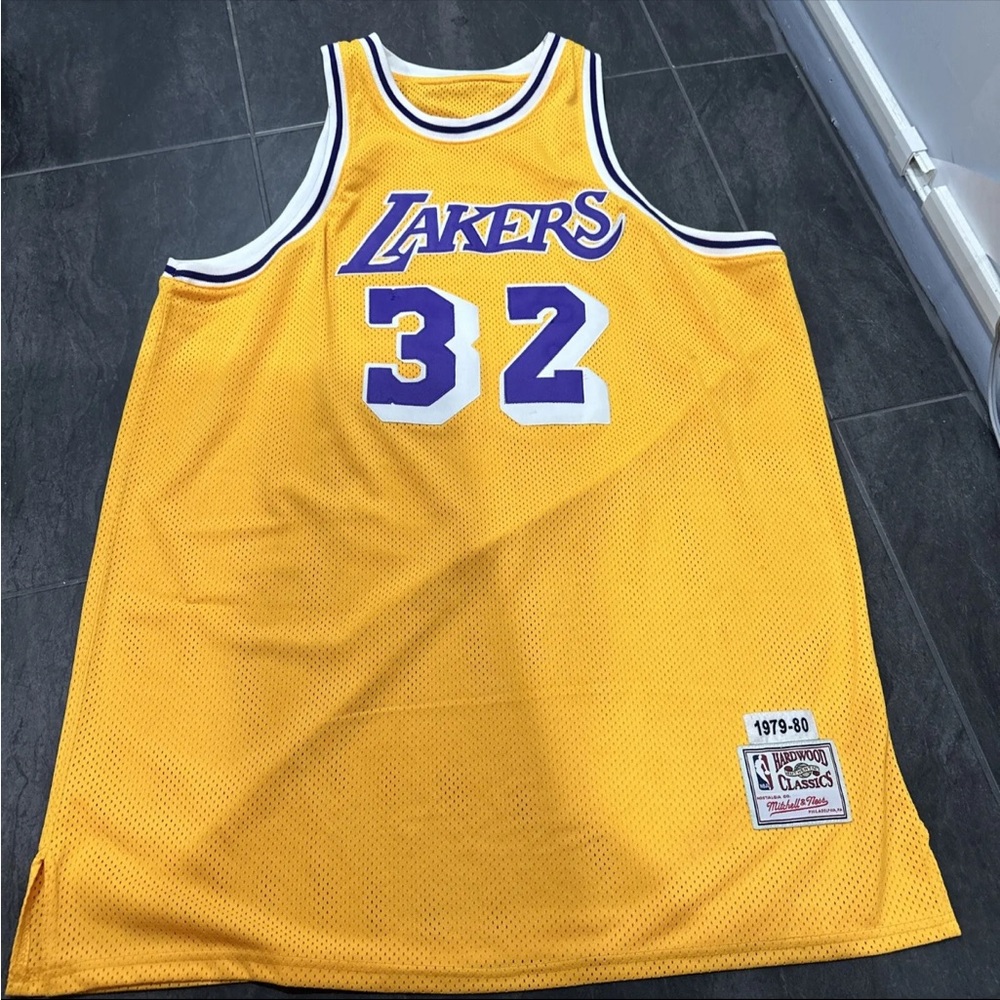 Mitchell & Ness 1979-80 Hardwood Classics Magic Johnson Lakers Jersey xxxl